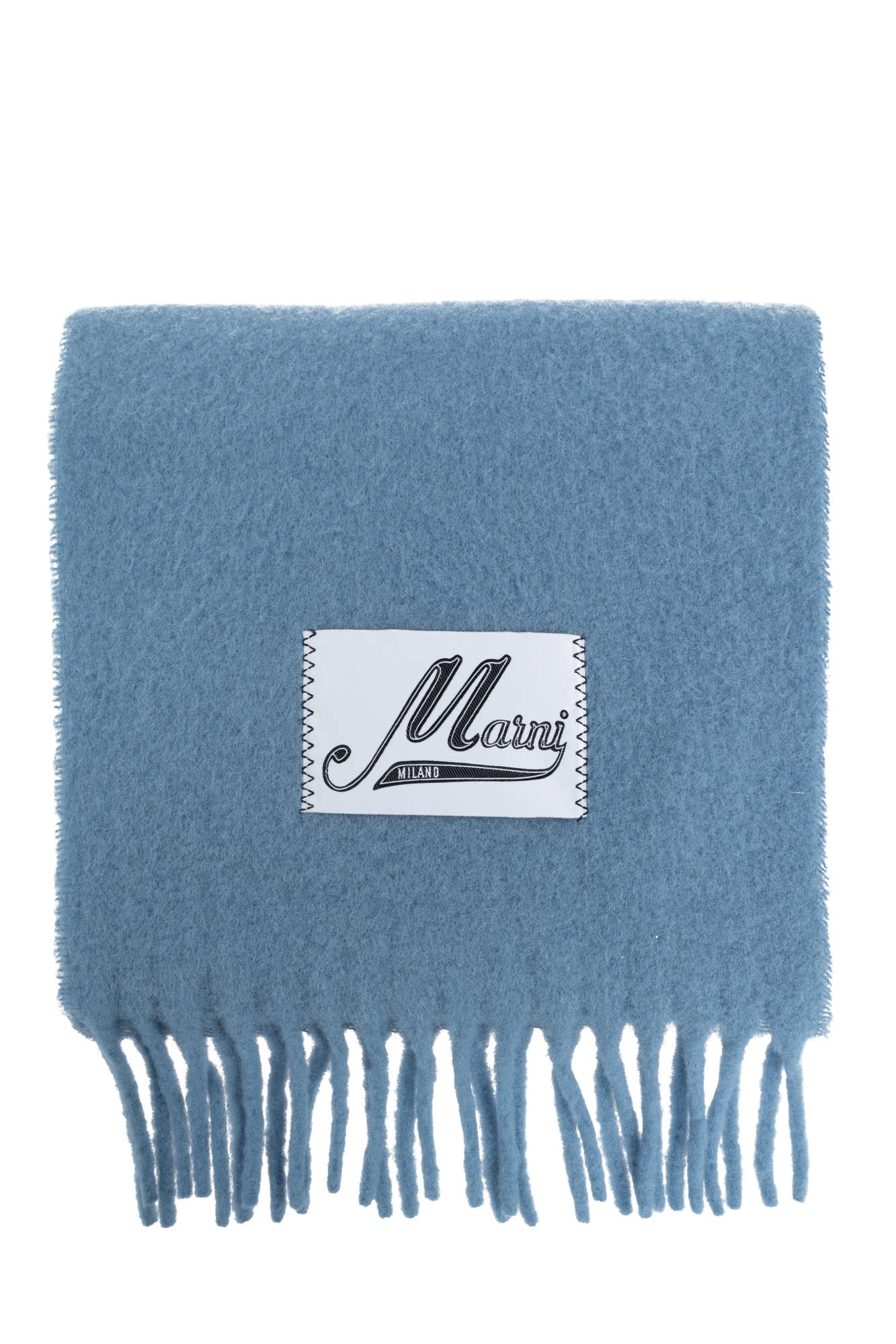 【関税送料込】Marni Scarf with logo Blue Scarf with logo patch Marni - Vitkac AS